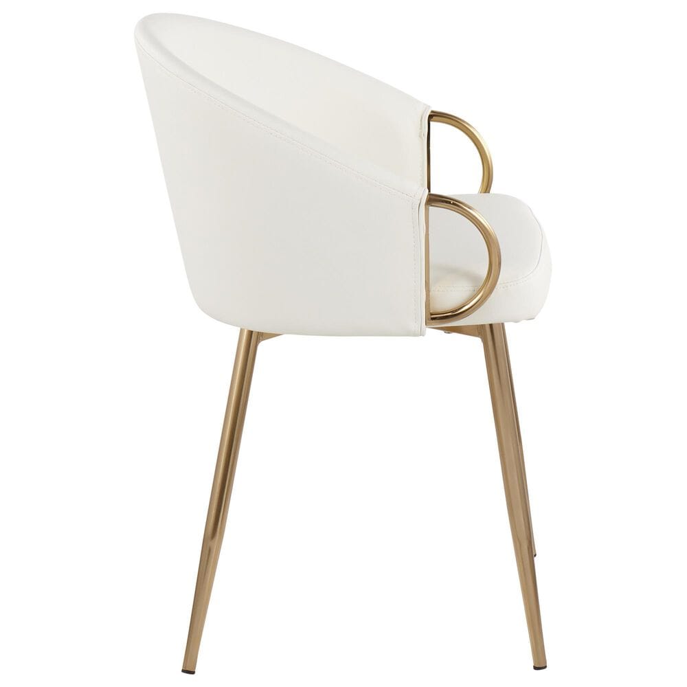 Lumisource Claire Chair in White/Gold, , large