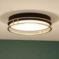 Vaxcel Northgate 16" 1-Light Flush Mount in Matte Black and Satin Gold, , large