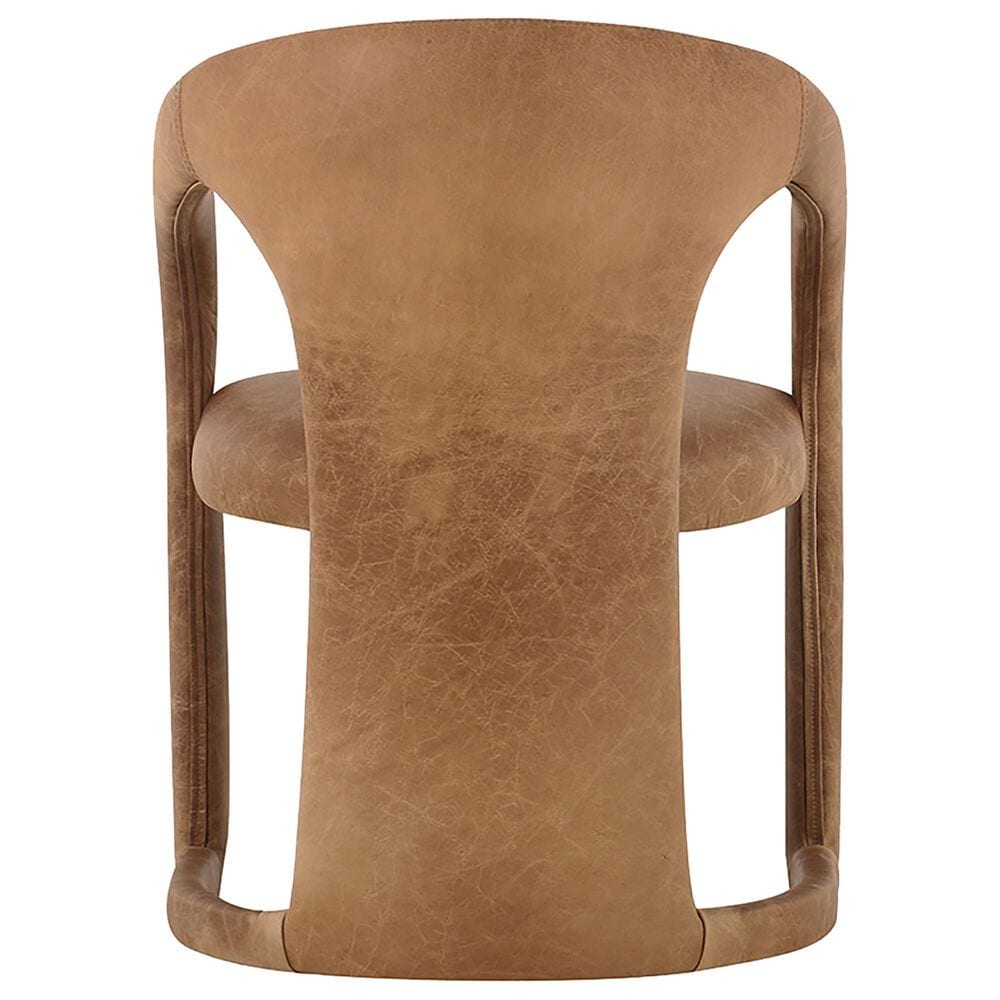Classic Home Archie Leather Dining Chair in Maple Brown, , large