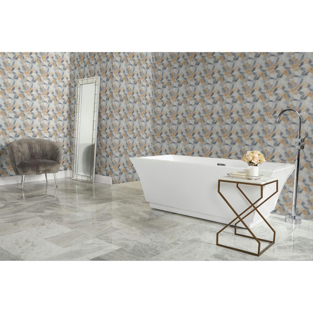Dal-Tile Gamma Azure 13&#39;&#39; X 13&#39;&#39; PEBBLE Natural Stone Mosaic Sheet, , large