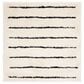Safavieh Venus Shag VNS604A 6"7" Square Ivory and Black Area Rug, , large