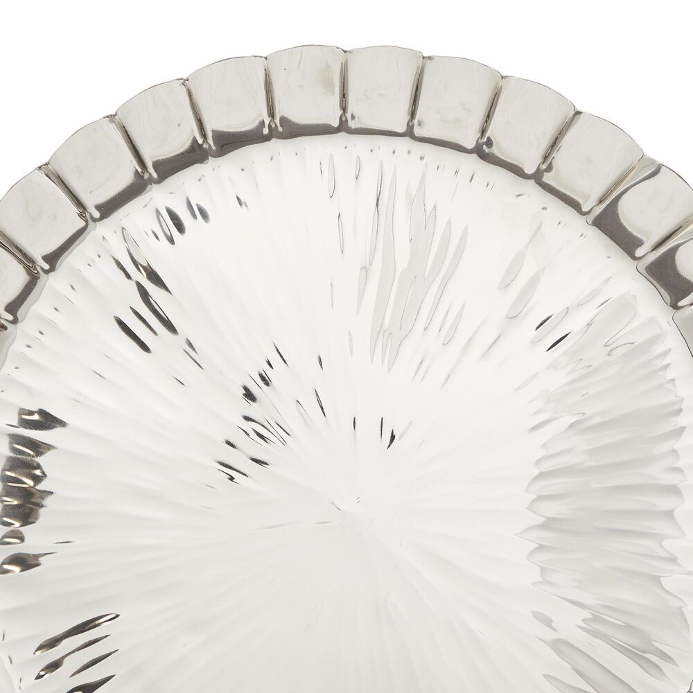 Maple and Jade 16&quot; x 16&quot; Round Plate Wall Decor with Hammered Design in Silver &#40;Set of 9&#41;, , large