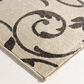 Central Oriental Terrace Tropic Macala 3"3" x 5" Snow and Stone Area Rug, , large