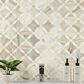 MS International Athena Gold Lola 10" x 10" Marble Mosaic Sheet, , large