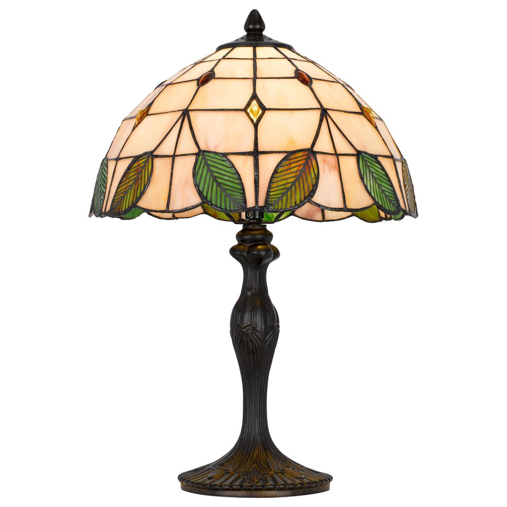 Cal Lighting Willow Tiffany Table Lamp in Bronze, , large