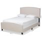 Baxton Studio Morgan King Bed with Beige Upholstered in Black, , large