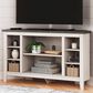 Ashley Dorrinson 48" Corner TV Stand in Antiqued White and Gray, , large