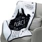 Lambs and Ivy Star Wars Millennium Falcon Soft Sherpa Baby Blanket in Black and White, , large