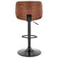 Blue River Brock Adjustable Barstool in Black and Black, , large