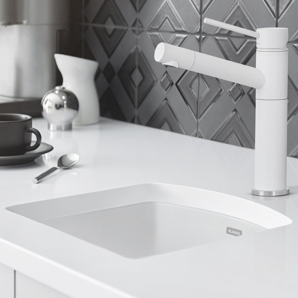Blanco Diamond 15&quot; Dual Mount Bar Sink in White, , large