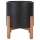 Safavieh Jesper Patio Planter in Natural/Black, , large