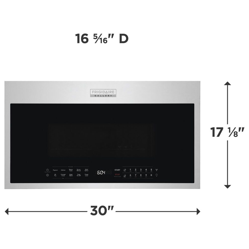 Frigidaire Gallery 2-Piece Kitchen Package with 6.2 Cu. Ft. Induction Range and 30" Over-The-Range Microwave in Stainless Steel, , large
