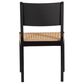 Linon Home Decor Cadence Side Chair with Woven Rope Seat in Black, , large