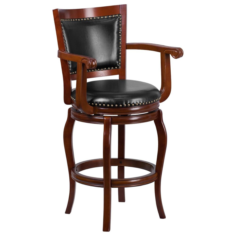Flash Furniture 30" Swivel Barstool in Black, , large