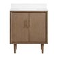 37B Mertola 30" Single Bathroom Vanity Cabinet in Walnut Drift with White Composite Stone Top and Backsplash, , large
