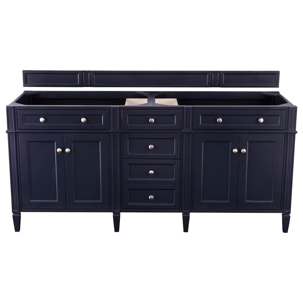 James Martin Brittany 72" Double Bathroom Vanity Cabinet in Victory Blue, , large