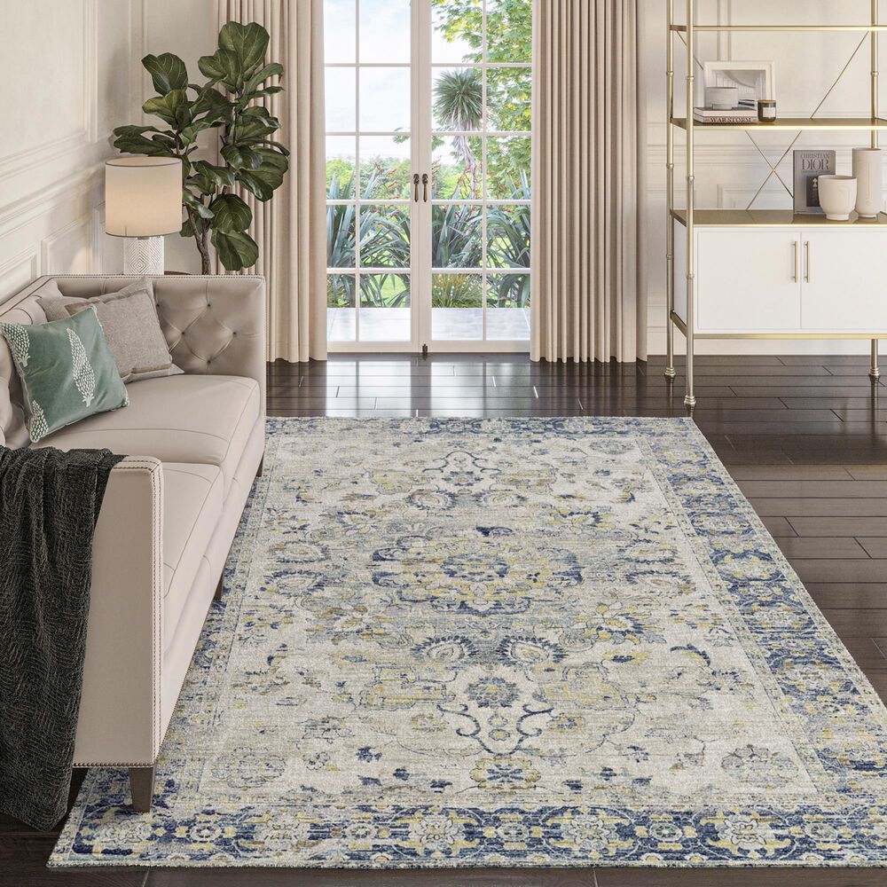 Dalyn Rug Company Tuscany 3&#39; x 5&#39; Silver Indoor/Outdoor Area Rug, , large