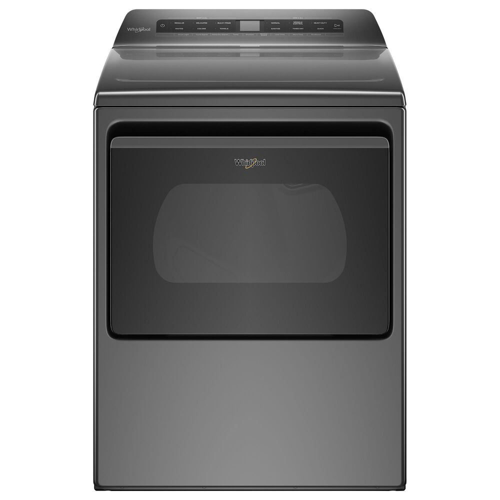 Whirlpool 4.8 Cu. Ft. Top Load Washer + 7.4 Cu. Ft. Front Load Electric Dryer in Chrome Shadow, , large