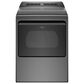 Whirlpool 4.8 Cu. Ft. Top Load Washer + 7.4 Cu. Ft. Front Load Electric Dryer in Chrome Shadow, , large