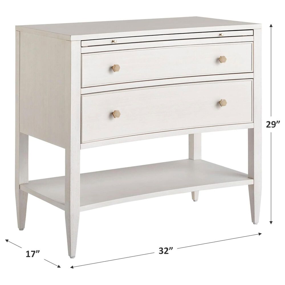 Furniture Worldwide Love Joy Bliss Chelsea Nightstand in Alabaster, , large
