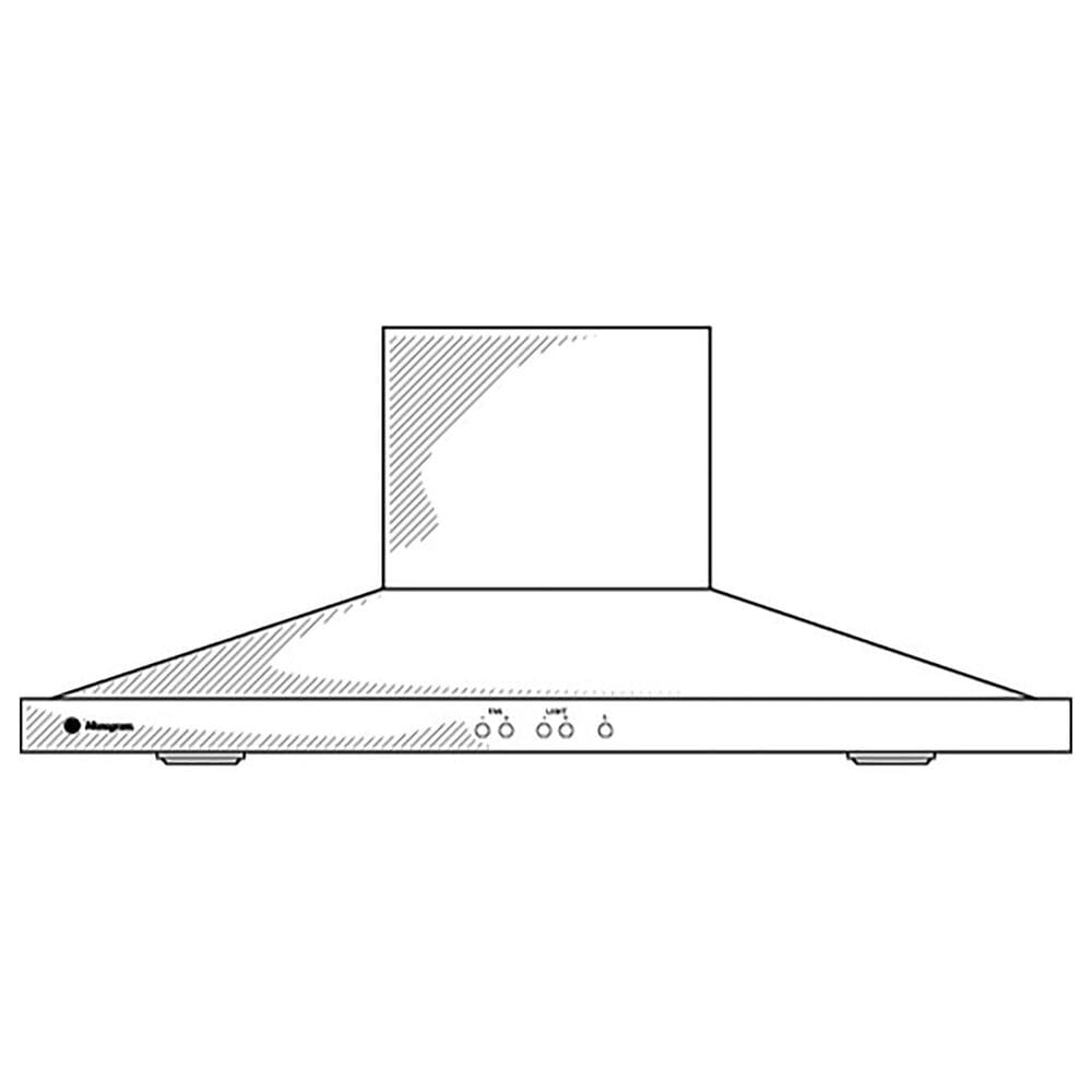 G.E. Major Appliances 30&quot; Wall-Mounted Vent Hood in Stainless Steel, , large