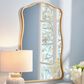 Splendor Living Cranford Wavy Wall Mirror in Antique Brass, , large