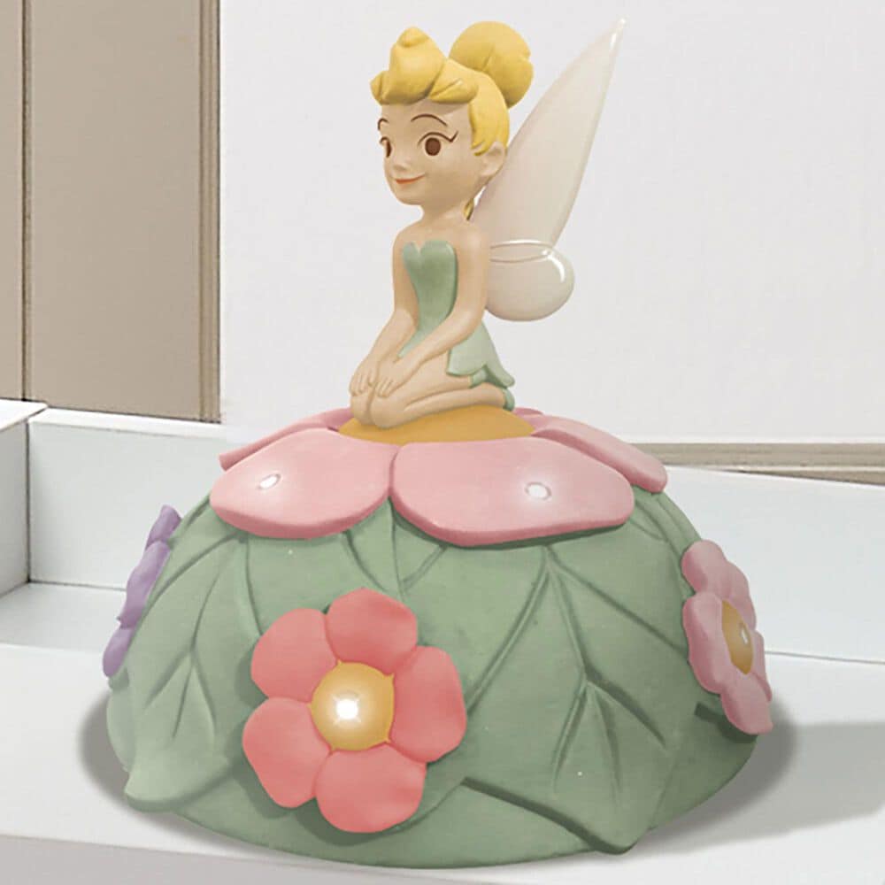 Lambs and Ivy Tinker Bell Table Top Night Light Nursery Lamp in Pink and Green, , large