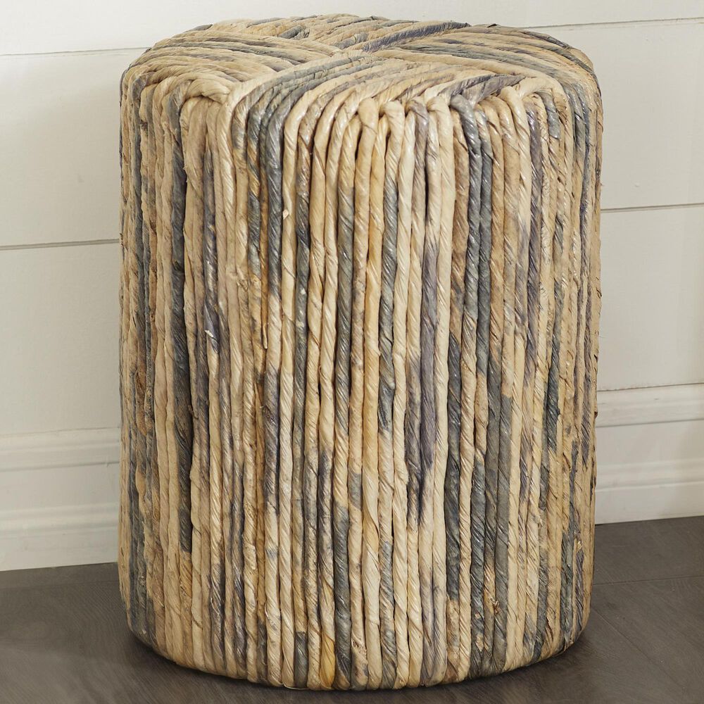 Maple and Jade Banana Leaf Woven End Table in Black, Brown, Light Brown and White, , large