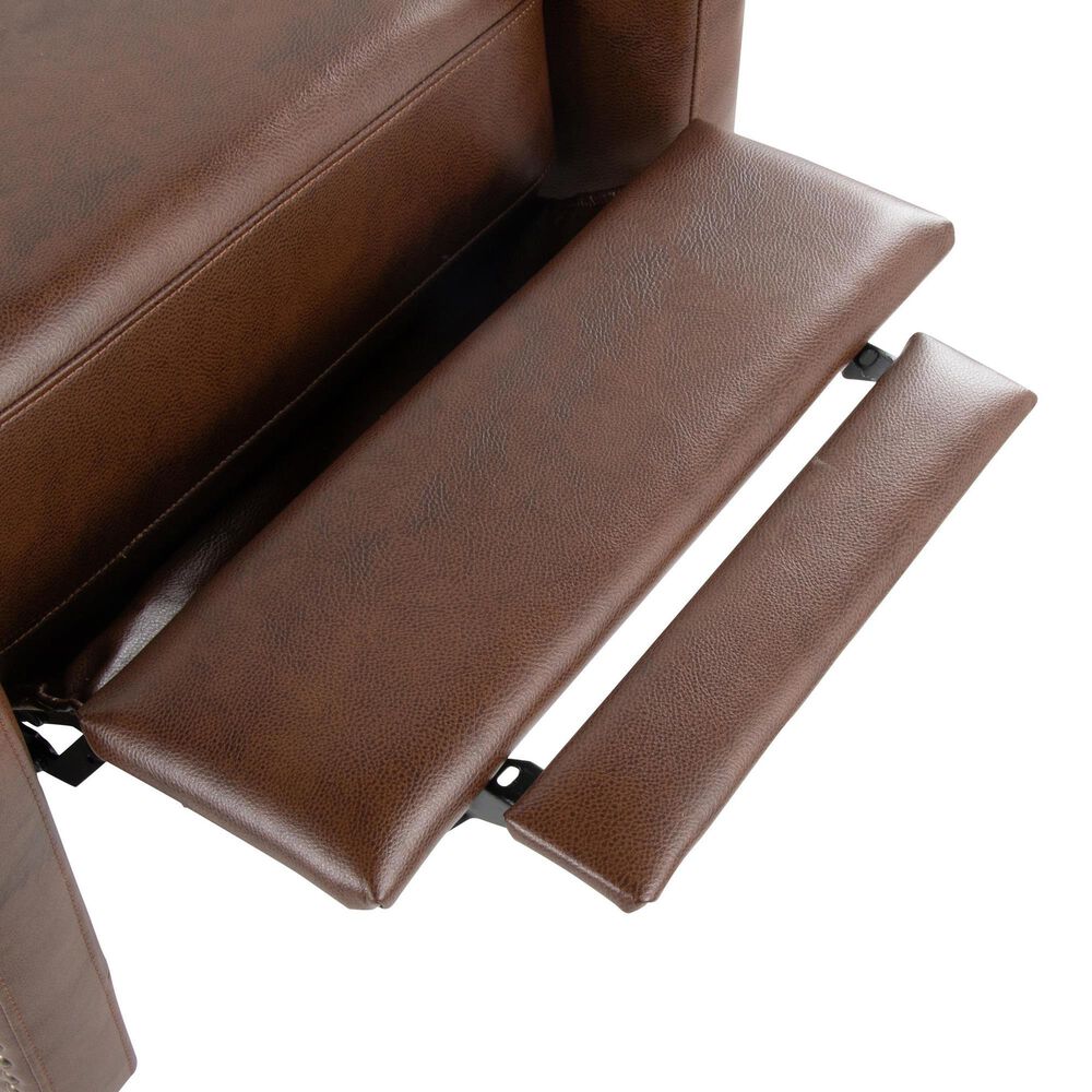 Lumisource Stanley Manual Recliner in Brown, , large