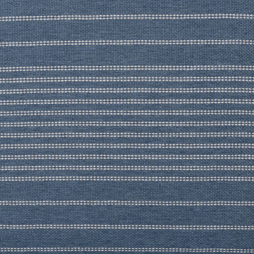 Linon Home Decor Lainey Side Chair with Blue Stripe Cushion in White (Set of 2), , large