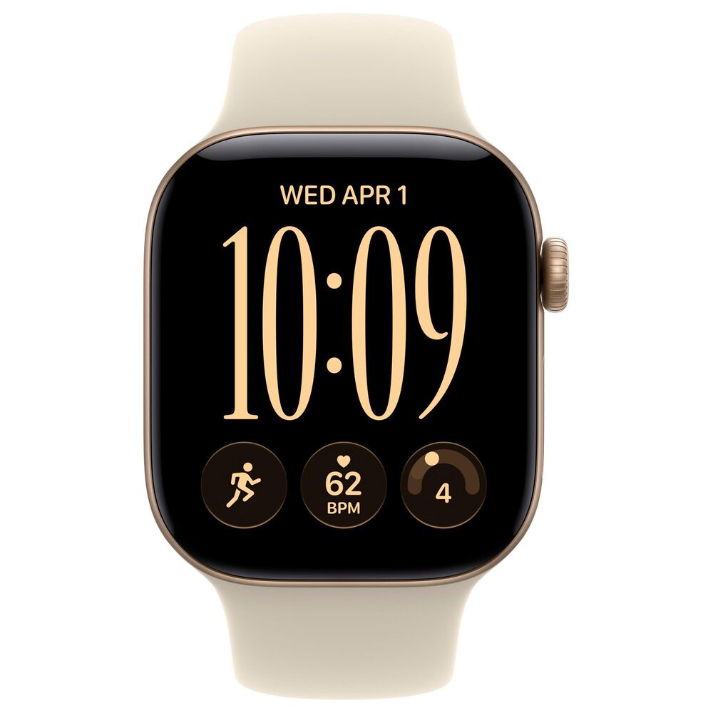 Apple Watch Series 12 (GPS) 42mm Light Gold Aluminum Case with Sand Sport Band - M/L, , large