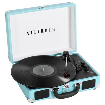 Victrola Journey+ Bluetooth Suitcase Record Player in Turquoise, , large