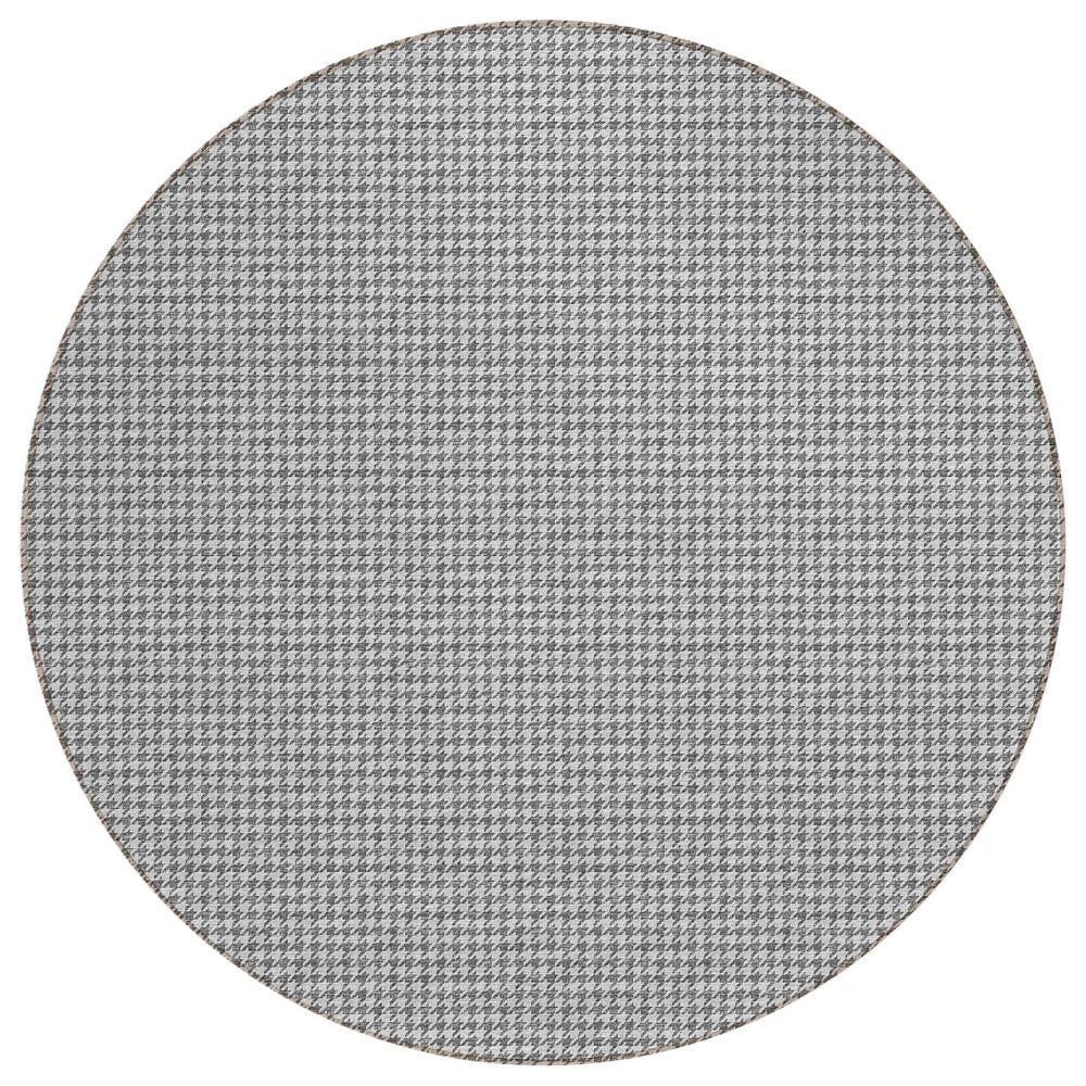 Dalyn Rug Company Hinton 6" Round Grey Indoor/Outdoor Area Rug, , large