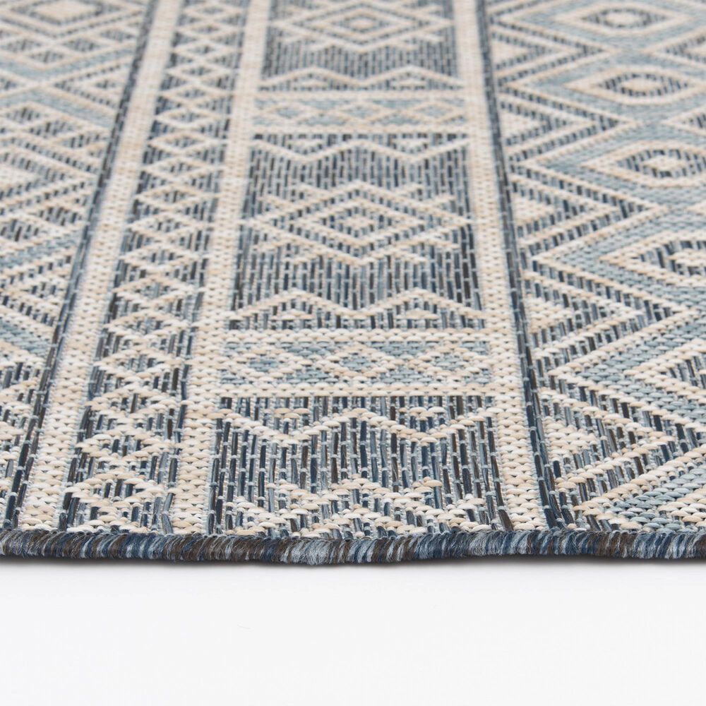 Central Oriental Melbourne Draya 5&#39; x 7&#39; Lagoon and Multicolor Area Rug, , large