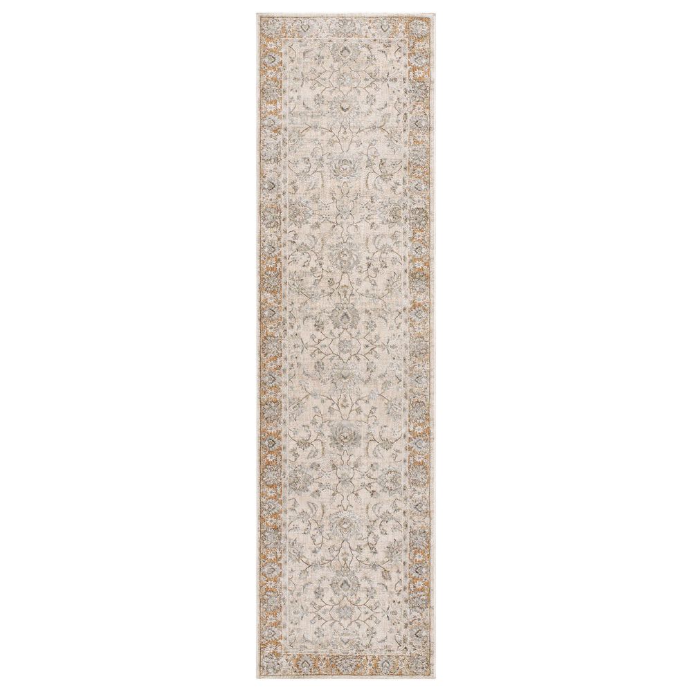 Surya Brunswick Light Gray, Cream, Medium Brown, Light Brown, Charcoal and Mustard 2"7" x 10" Runner, , large