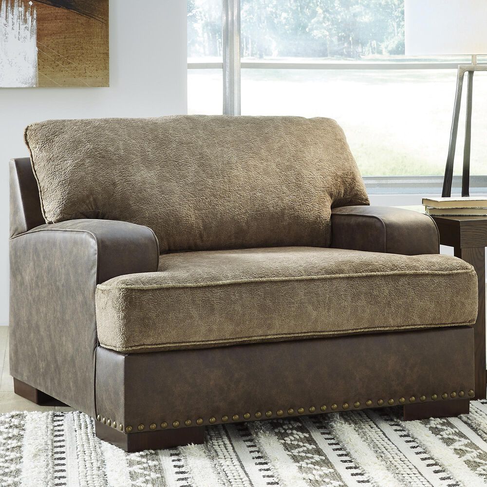 Ashley Alesbury Oversized Accent Chair in Chocolate, , large