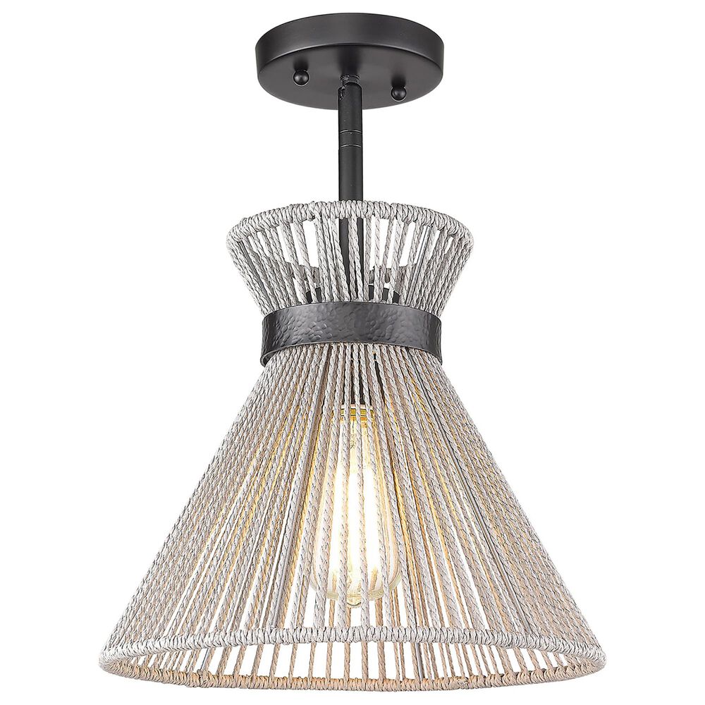 Golden Lighting Avon Semi-Flush in Matte Black, , large