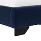 Richlands Furniture Reece Queen Upholstered Panel Bed in Sapphire Blue, , large