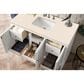 James Martin Vanities Athens 48" Single Bathroom Vanity in Glossy White with 3 cm Eternal Marfil Quartz Top and Rectangular Sink, , large