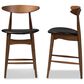 Baxton Studio Flora Counter Stool in Walnut (Set of 2), , large