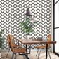 Tempaper 28 sq. ft. Mosaic Scallop Black & Cream Peel and Stick Wallpaper, , large