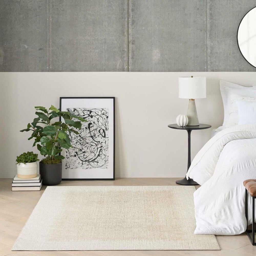 Nourison Grand Street GRN03 Ivory and Beige 6&#39; x 9&#39; Area Rug, , large