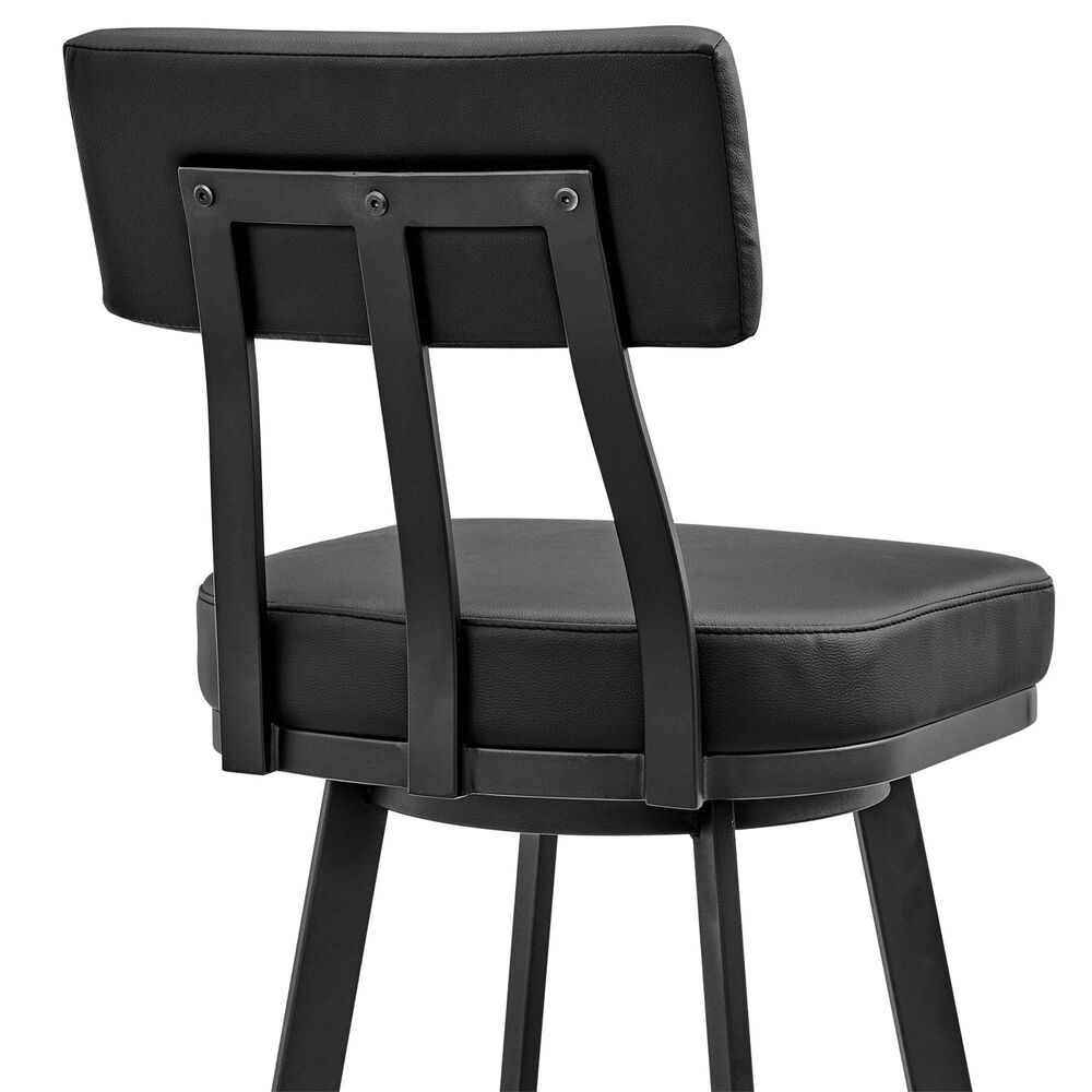 Blue River Benjamin 30&quot; Swivel Bar Stool in Black, , large