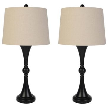 Timberlake 28" Table Lamp with USB Charging Ports and Touch Control in Black (Set of 2), , large