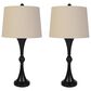 Timberlake 28" Table Lamp with USB Charging Ports and Touch Control in Black (Set of 2), , large
