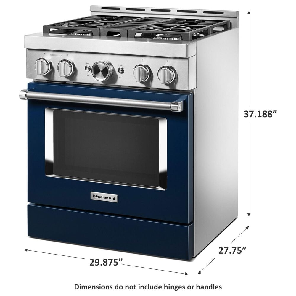 KitchenAid 4.1 Cu. Ft. Freestanding Gas Range with True Convection in Ink Blue, , large