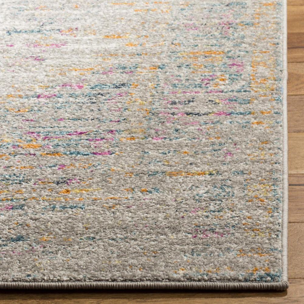 Safavieh Madison MAD122G-4 4&#39; x 6&#39; Light Grey/Fuchsia Area Rug, , large