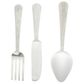 Maple and Jade 23" x 6" Kitchen Utensils Wall Decor in Silver (Set of 3), , large
