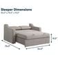 Lifestyle Solutions Haddington Convertible Loveseat in Flax, , large
