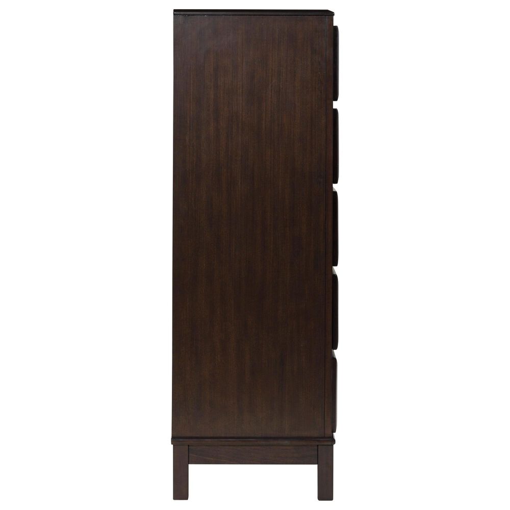 Ashley Vanmore 5-Piece Full Storage Bedroom Set in Dark Brown, , large